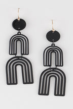 BLACK TWIN ARCH EARRINGS